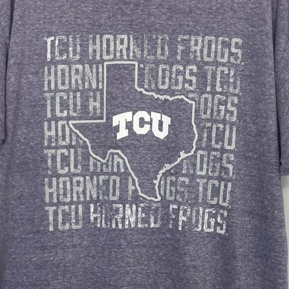 TCU Horned Frogs Tshirt Womens Large Purple New Pro Edge Fanwear - Picture 5 of 8
